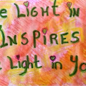 The Light in Me Inspires the Light in You - Inspirational SIgn - Darryn Silver
